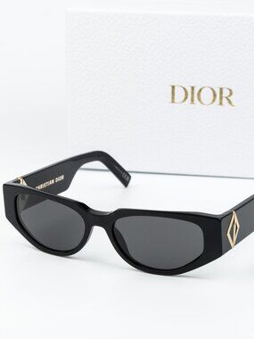 Dior Men Sunglasses Black Grey Cat Eye CD DIAMOND S7I 10A0 NEW AUTHENTIC